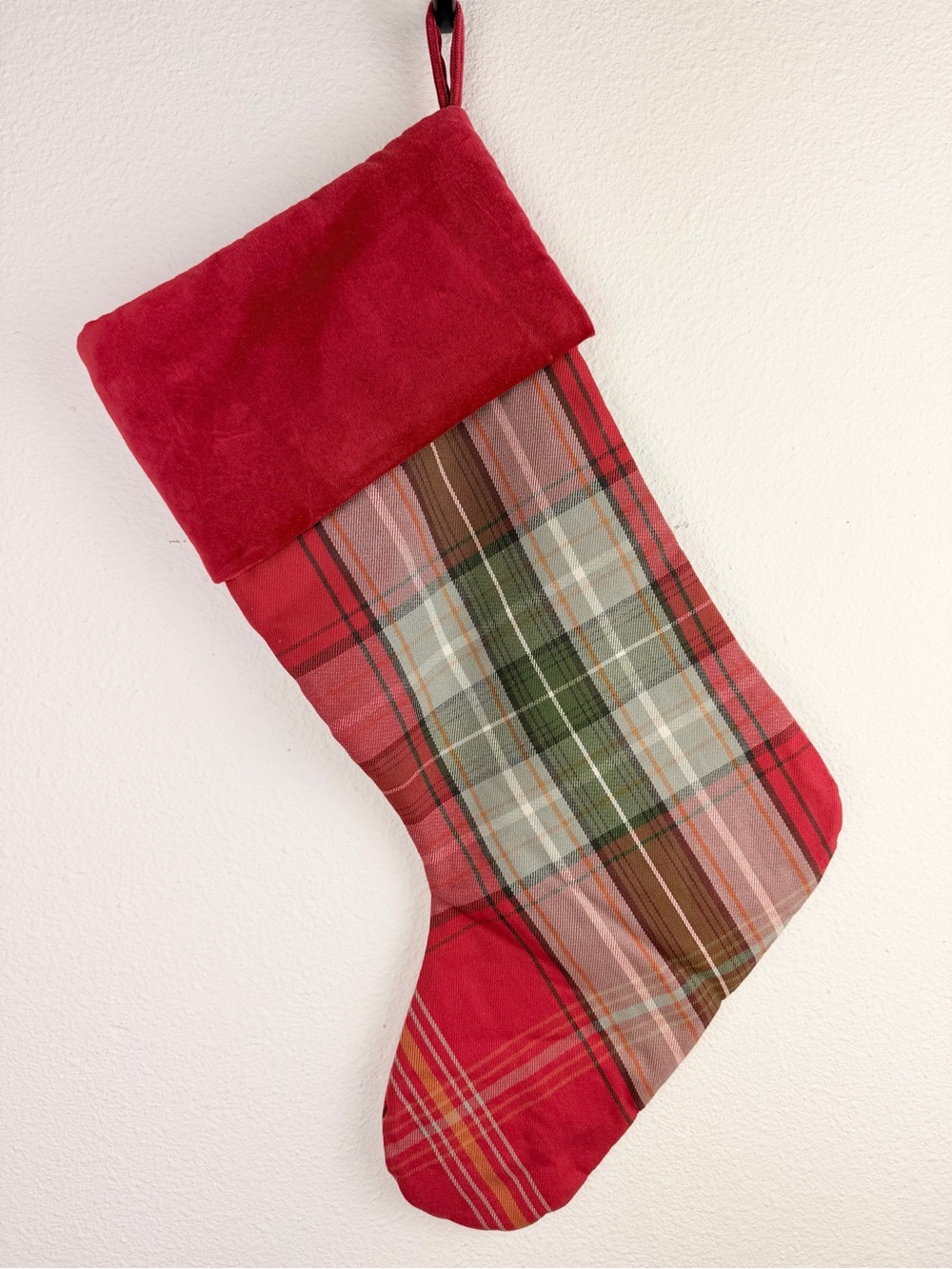 Pottery Barn Plaid Christmas Stocking - Picture 3 of 4